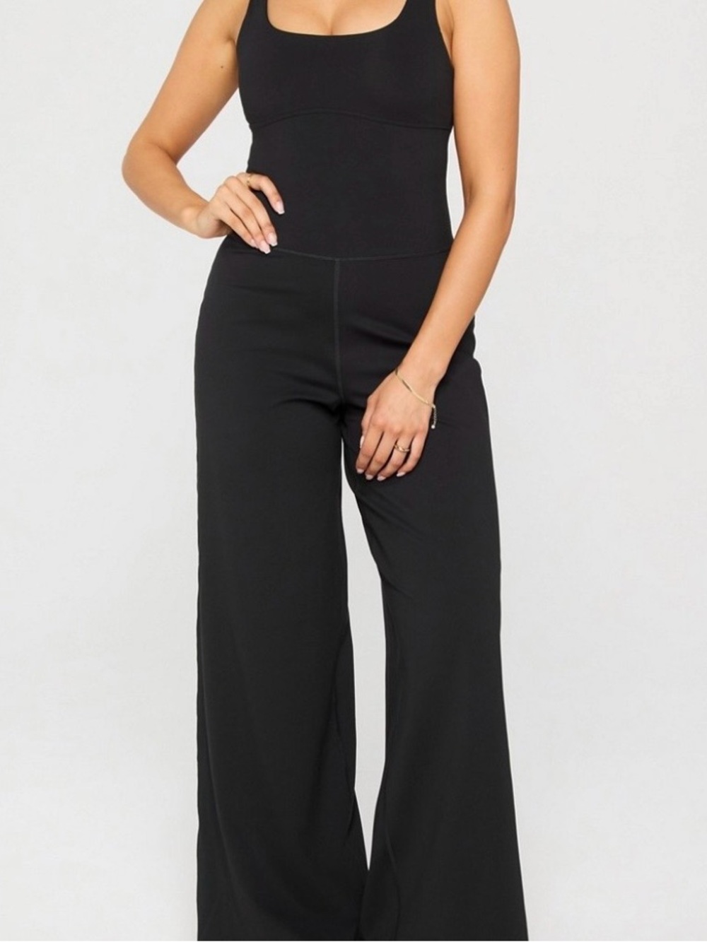 Fabletics Black Wide-Leg Jumpsuit Pants